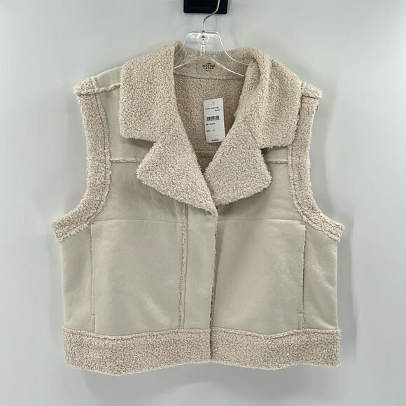 Marine Layer Jackets & Blazers - Marine Layer Women's Quebec Sherpa Vest - Natural - Medium - New with tags